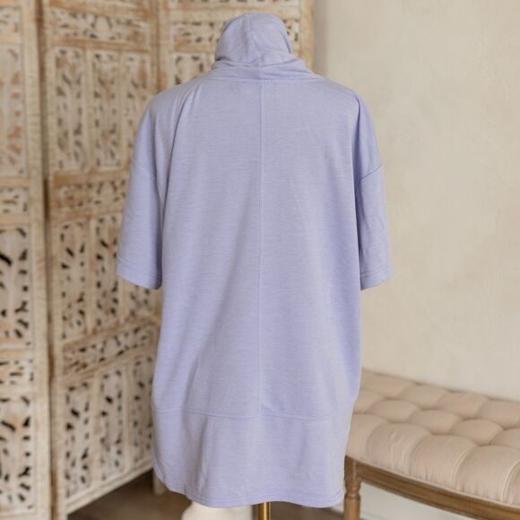 Lavender Natori Hooded Short Sleeve Pullover size S - Picture 4 of 6